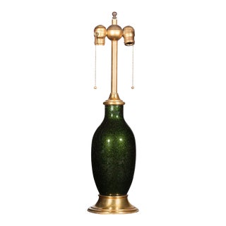 Barovier & Toso 1940s Emerald Aventurine Glass Lamp For Sale