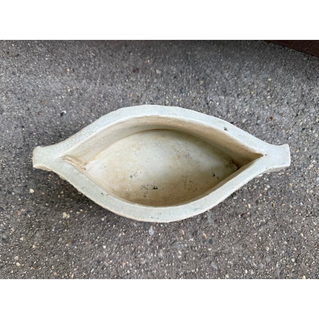 Ceramic Bitossi Style Planter Footed White Glaze Mid Century Modern For Sale - Image 7 of 7