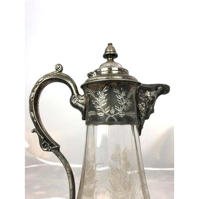 Art Nouveau Silver-Plated Claret Jug, 1900s For Sale - Image 6 of 14