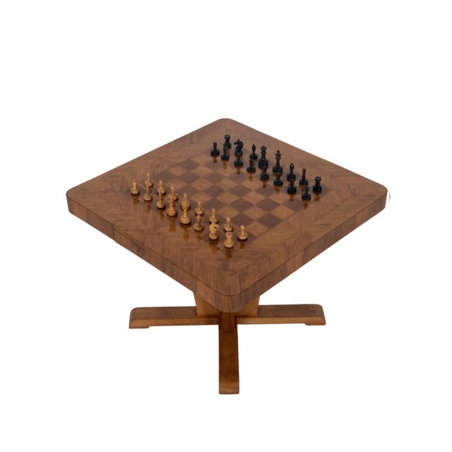 1920s Vintage Marquetry Game Table, 1920s For Sale - Image 5 of 10