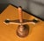 Wood Vintage Mid-Century Modern Scandinavian Adjustable Wooden Candle Holders Brass Inserts- A Pair For Sale - Image 7 of 12