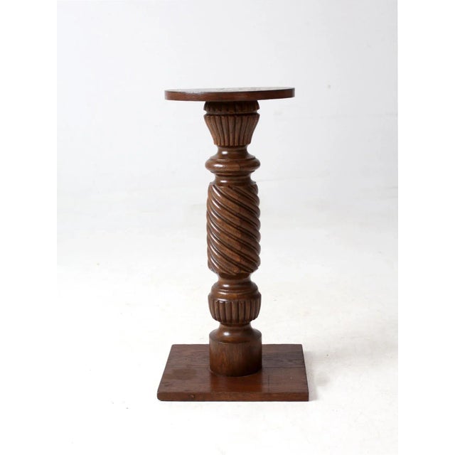 Antique Wooden Pedestal Stand For Sale - Image 11 of 12
