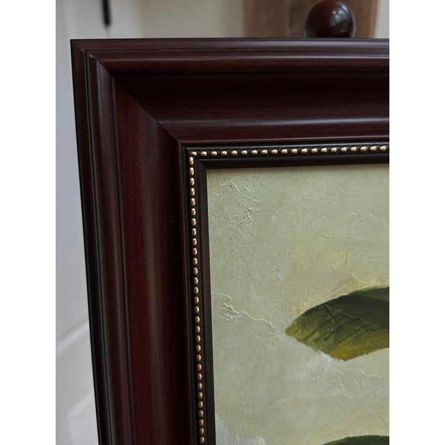 Contemporary 1990s Original Oil Painting on Canvas, Tropical Theme Framed For Sale - Image 3 of 6