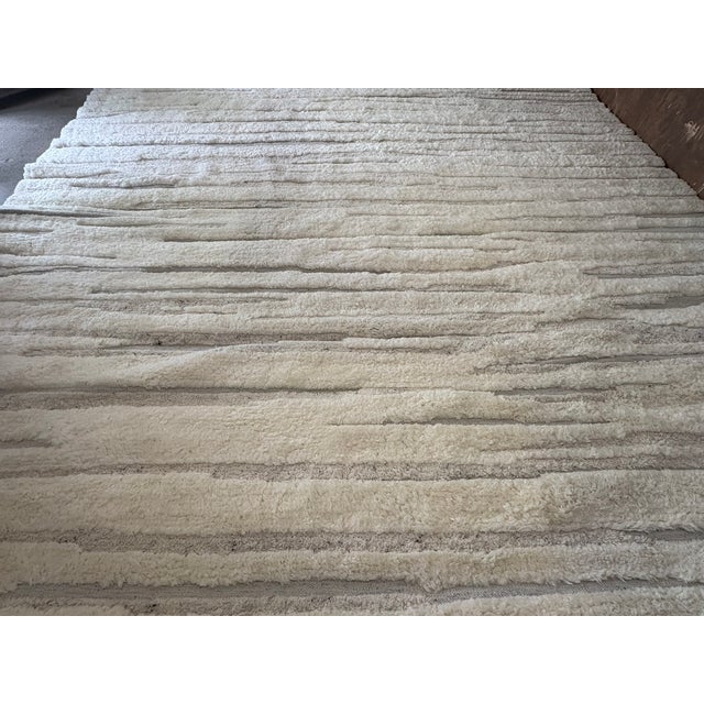 RH Eli Wool Rug – 12' × 15' Natural | Hand-Knotted New Zealand Wool | Moroccan-Inspired Contemporary Design Luxury Staging...