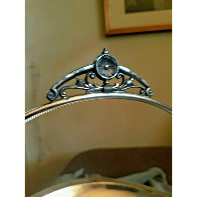 1800s Victorian James W Tufts Silver Plate Bride's Basket For Sale - Image 4 of 8