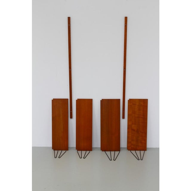 Vintage Danish Wall-Mounted Teak Shelving System, 1960s For Sale - Image 12 of 18