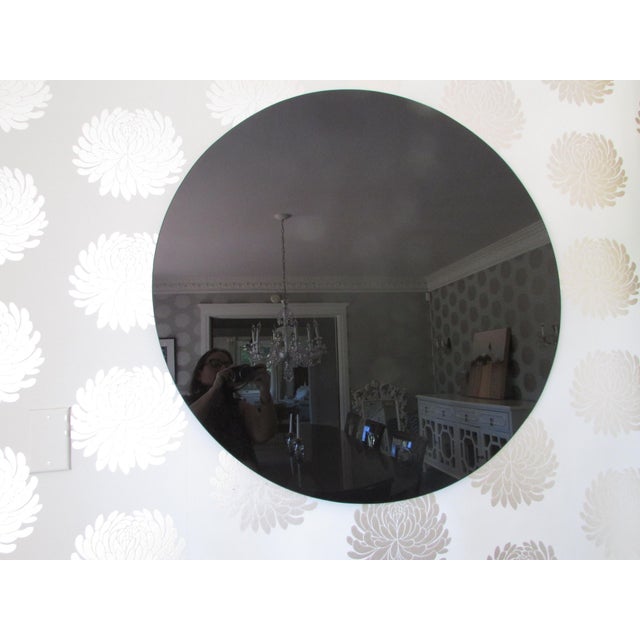 Modern Black Glass Mirror Chairish