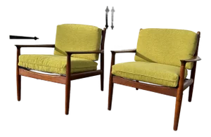 Pair of Svend Aage Eriksen Teak Lounge Chairs