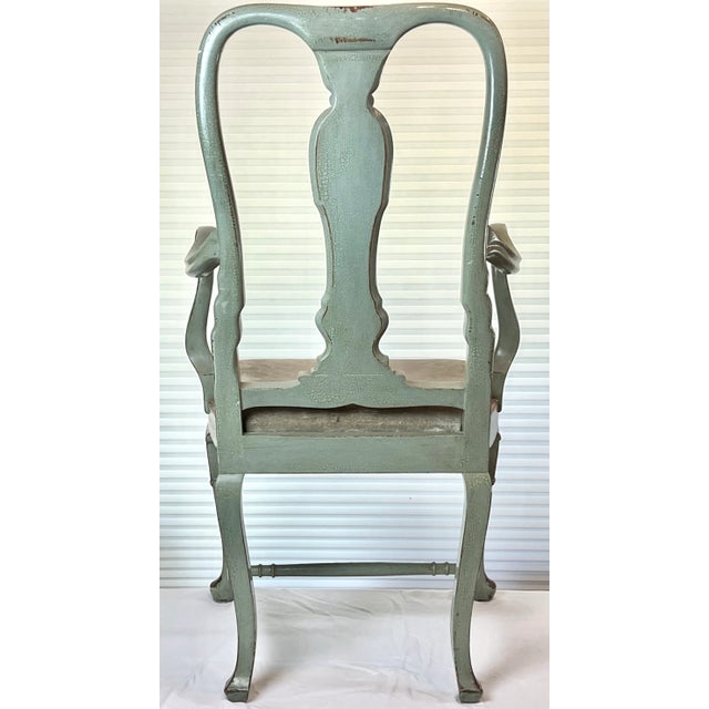 Chinoiserie 20th Century Cannel & Chaffin Hand Painted Chinoiserie Armchair For Sale - Image 3 of 12