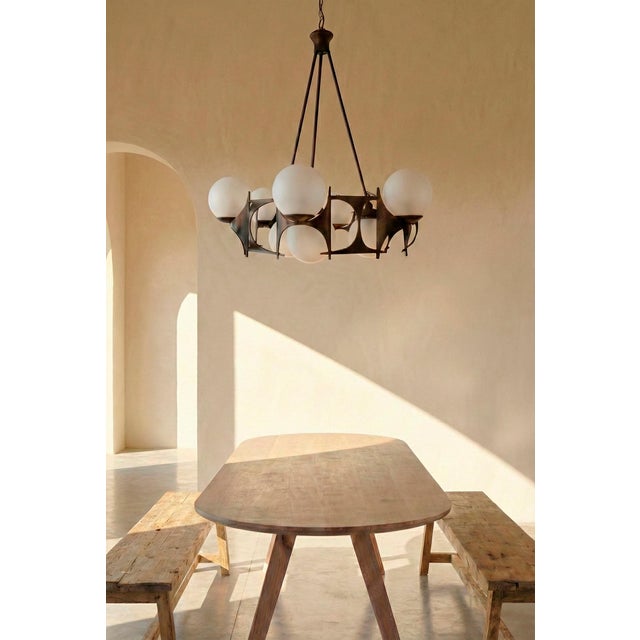 Brutalist Style Chandelier, 1950s For Sale - Image 10 of 15