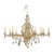 1940s French Silver Leaf and Crystal Chandelier 12 Lights For Sale