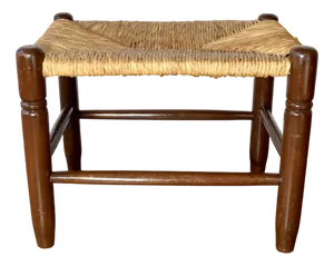 Straw Wicker Stool, Germany, 1920s