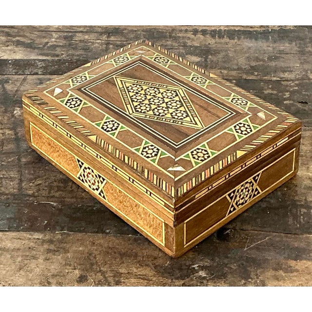 Vintage Moroccan Inlay Box For Sale - Image 11 of 12