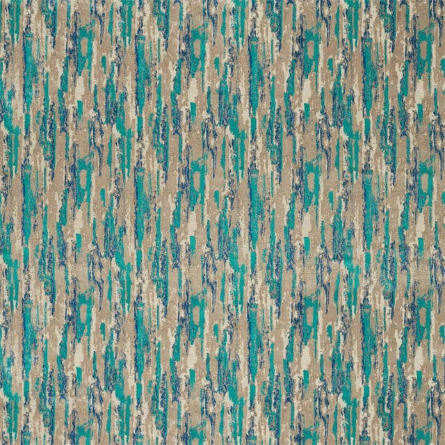 Harlequin Sial Fabric in Marine/ Ink For Sale