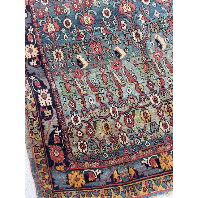 Late 19th Century NAIVE HALVI BIDJAR Mystical Energy-Filled Art Rug 5.10 x 10.3 For Sale - Image 9 of 15