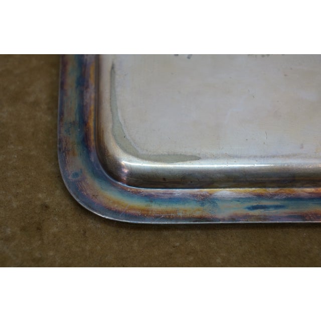 Antique 1876 Gorham Auditorium Hotel Chicago Silver Soldered Drink Serving Tray 6" For Sale - Image 9 of 10