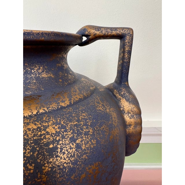 Purple 1980 Purple Snake Handle Vase and Matching Base - a Pair For Sale - Image 8 of 11