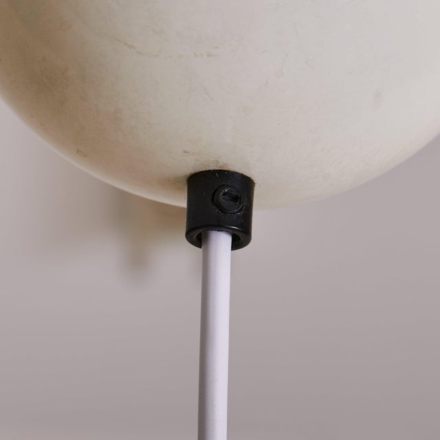 1970s Italian White Perforated Metal Pendant by Pruluce Vicenza For Sale - Image 9 of 9