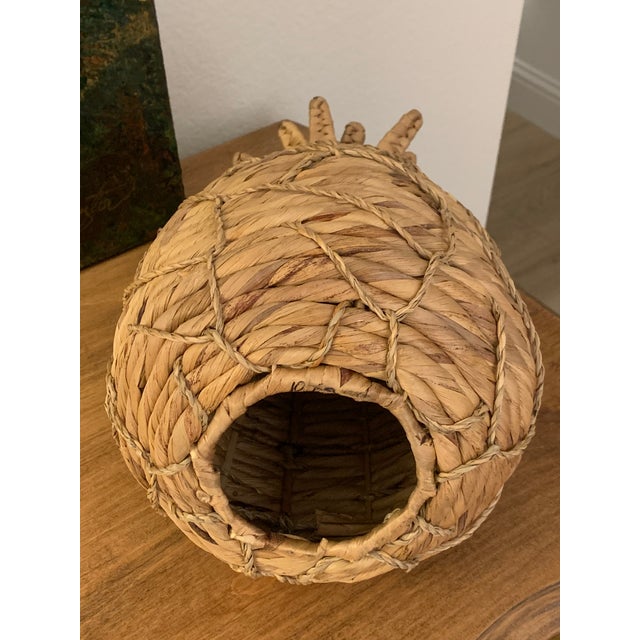 Large Natural Sea Grass Pineapple For Sale - Image 4 of 5