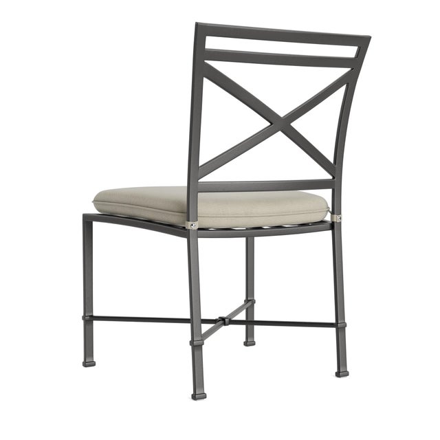 Not Yet Made - Made To Order Brown Jordan Venetian Side Chair, Textured Pewter frame with Fusion Meadow fabric For Sale - Image 5 of 11