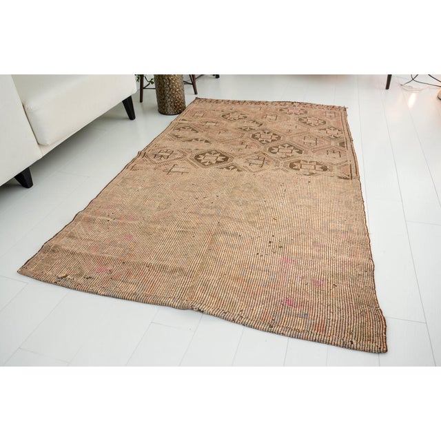 Vintage Oushak Kilim Rug For Sale - Image 9 of 10