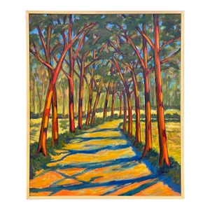 “Sunset Light” Large Impressionist Oil on Canvas Painting by Joao De Brito -