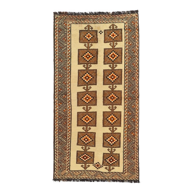 Mid 20th Century Vintage Persian Shiraz Rug, 03'09 X 07'01 For Sale