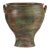 Vintage Thai Ceramic Planter with Green, Brown, and Red Patinated Glaze For Sale