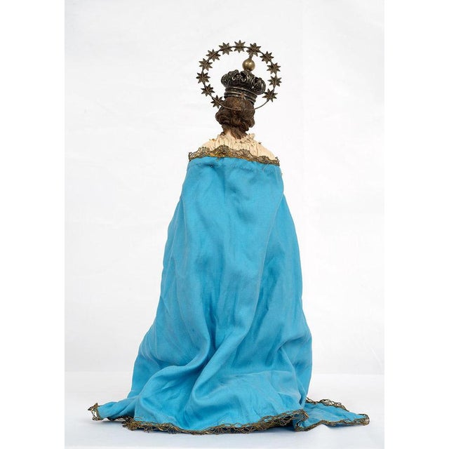 Antique 19th Century Sculpture Depicting the Immaculate Virgin Mary, Naples For Sale - Image 3 of 4