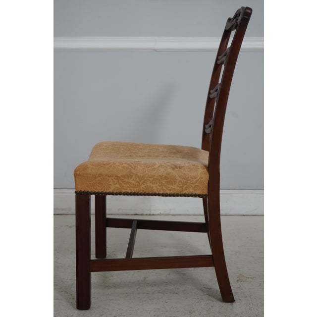 Chippendale Set of 4 Biggs Mahogany Ribbon Back Dining Chairs For Sale - Image 3 of 18