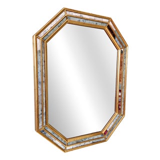 Vintage Belgian Mirror with Gilded Wooden Frames from Deknudt, 1970 For Sale
