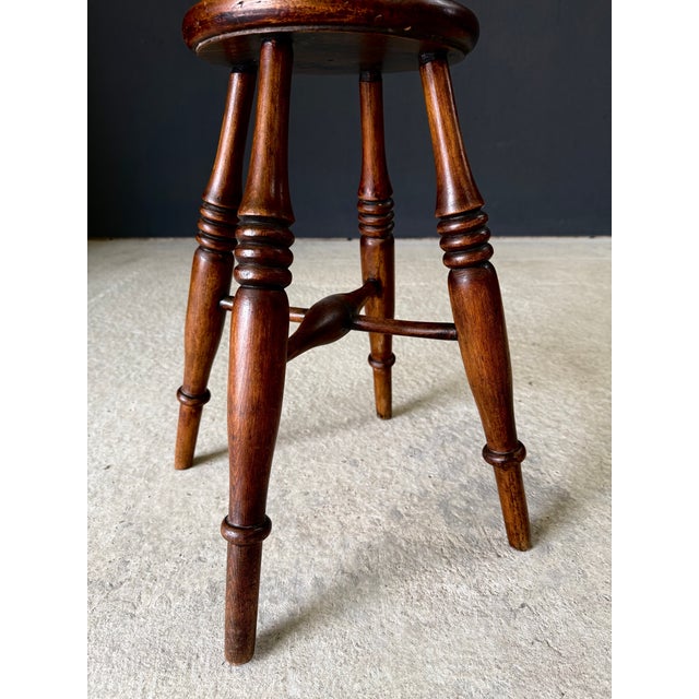 Wood French Provincial Turned Stool, 1940s For Sale - Image 7 of 17