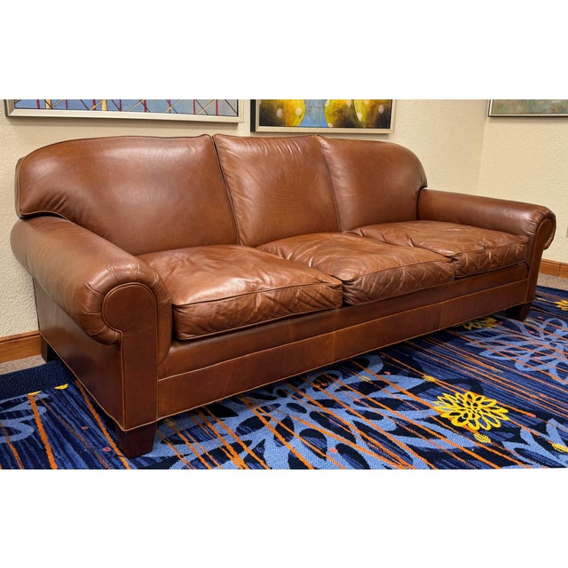 Ralph Lauren for Henredon Leather Sofa Chairish