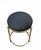 Metal Golden Metal and Blue Fabric Stool, Italy, 1970s For Sale - Image 7 of 8