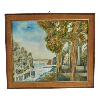 G. Deligia, Landscape, Oil on Panel For Sale