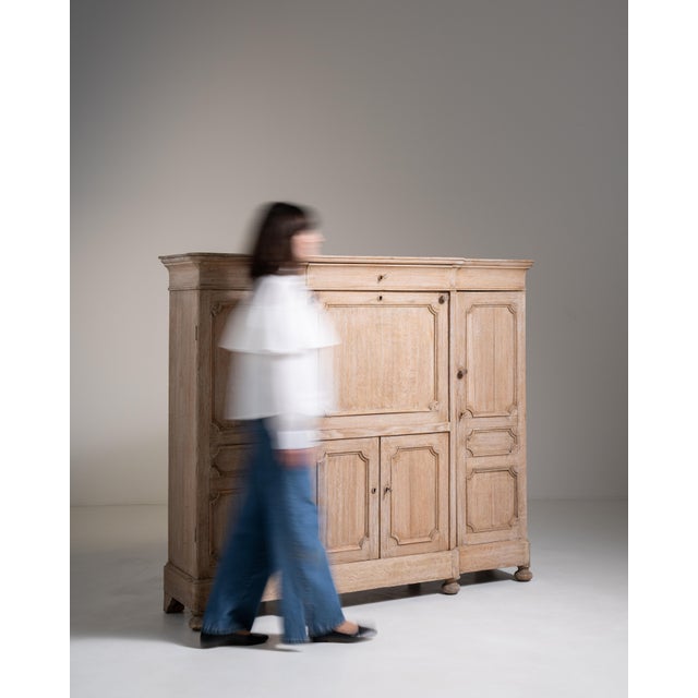 19th Century Fine French Oak Secretary Cabinet For Sale - Image 13 of 18