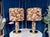 Large Brutalist Table Lamps in Velvet and Brass with Opulent Floral Decor, 1970s, Set of 2 For Sale - Image 11 of 18