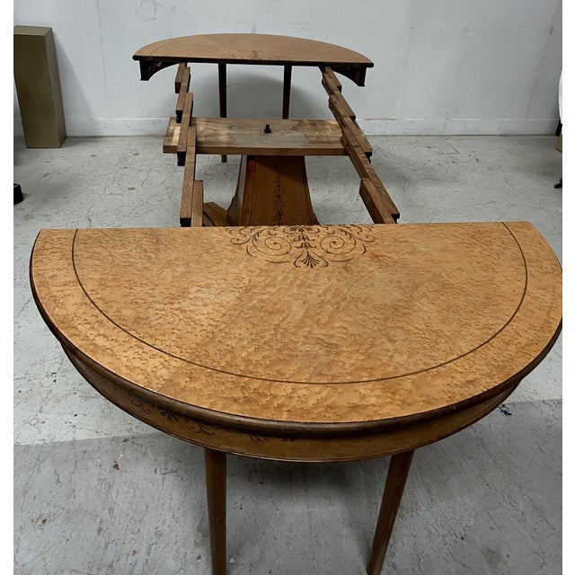 Wood Charles X Style Dining Table in Maple For Sale - Image 7 of 15