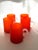 Mid-Century Modern Set of 5 Vintage Orange Satin Glass Carlo Moretti Mugs For Sale - Image 3 of 13