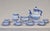 An absolutely charming vintage Spanish Talavera (hand painted tin glazed earthenware) traditional blue and white sixteen...