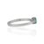 Contemporary Petite Natural Emerald & Diamond Promise Ring in 925 Sterling Silver, Size 8 For Sale - Image 3 of 12