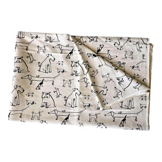 Vintage Lisa Sollenberg Ljunbergs Textiltryck "Valpar" Cotton Canvas Fabric , 4 Yards For Sale
