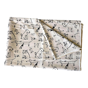 Vintage Lisa Sollenberg Ljunbergs Textiltryck "Valpar" Cotton Canvas Fabric , 4 Yards