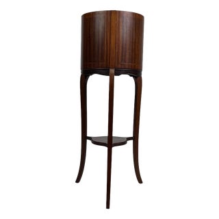 Antique Early 20th Century English Mahogany Jardinière For Sale