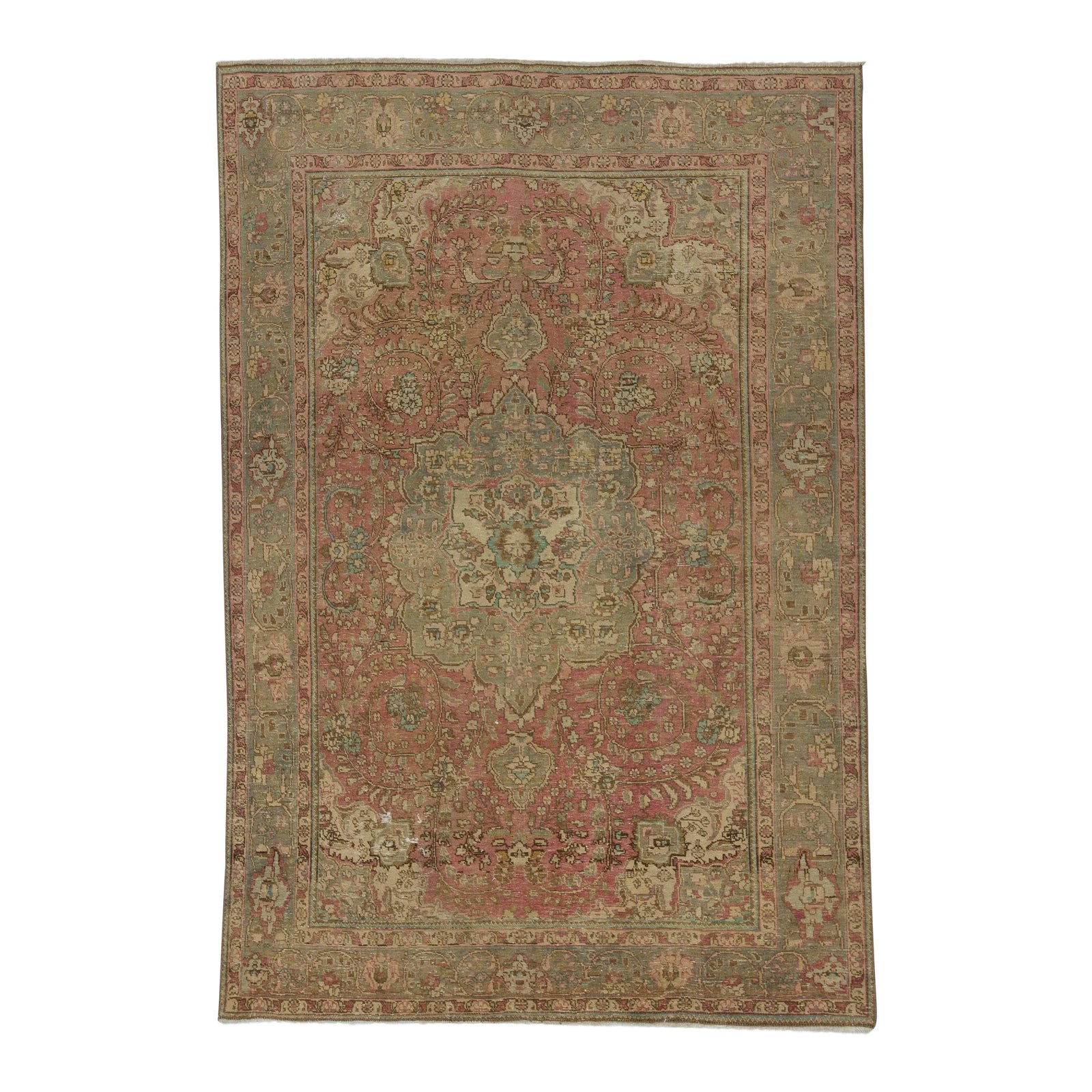 Vintage Persian Washed Out Rug 6′6″ × 9′9″ Chairish