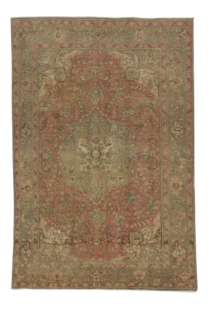 Vintage Persian Washed Out Rug- 6′6″ × 9′9″