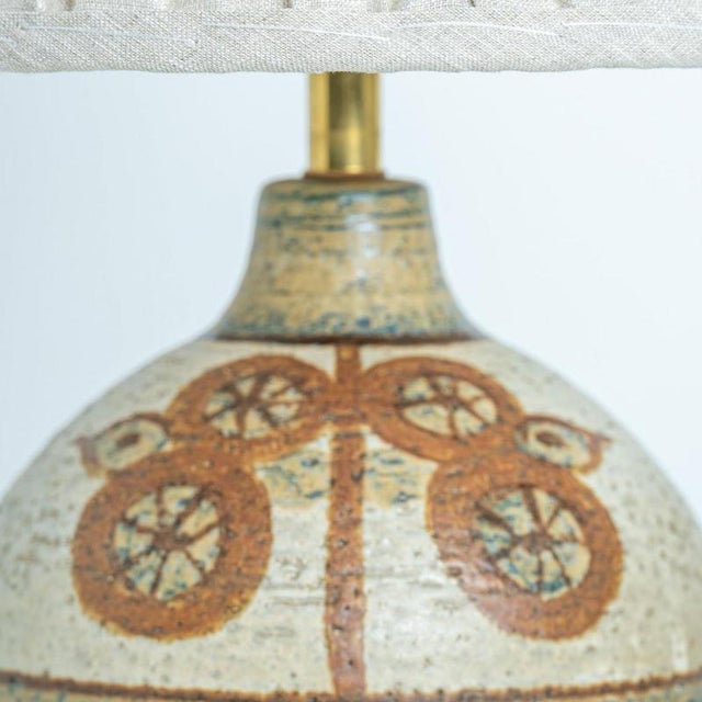 Beautiful ceramic table lamps by noomi backhausen for soholm, model erika. Denmark 1960s. Combined with a pleated...