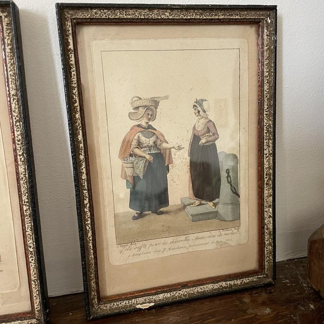 Professions and Regions of the Netherlands, 1800s, Small Engravings, Set of 3 For Sale - Image 3 of 10