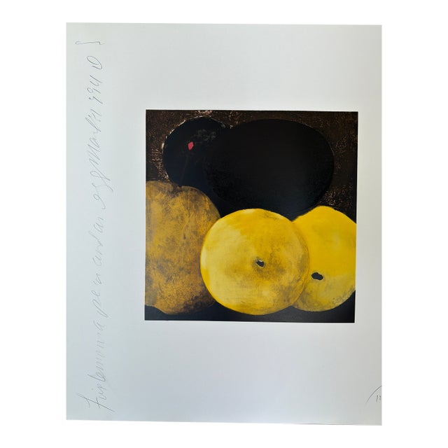 1992 Donald Sultan Signed Limited Edition Screenprint (32/125) – “Five Lemons, a Pear and Egg," For Sale
