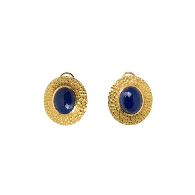 Earrings in 19.2 Karat Gold and Lapis Lazuli from Joais, Set of 2 For Sale - Image 6 of 6